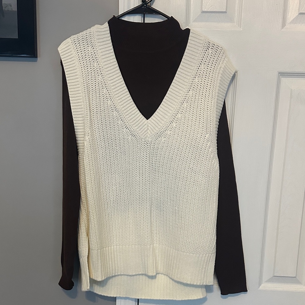 Sweater vest with shirt